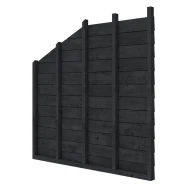 Douglas wandpakket t.b.v. enkelzijdige zijwand kapschuur Comfort, zwart geïmpregneerd