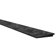 Vuren Zweeds rabat 1 zijde geschaafd. 1 zijde fijnbezaagd. 1.1-2.7x19.5x300 cm zwart gespoten