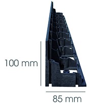 Kunstof randopsluiting zwart
