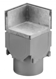 ACO Euroline hoekelement met Slot-rooster