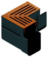 SlimLine hoekstuk met Corten rooster