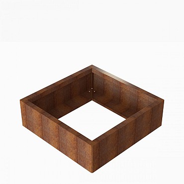 Bloembak Module+ 90x90x28 cm Corten