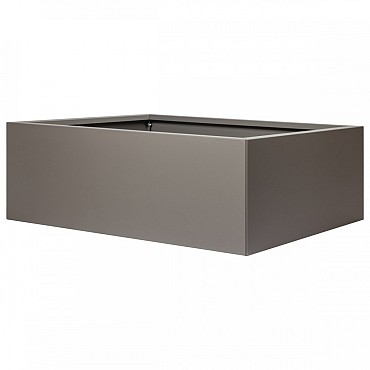 Bloembak vlak taupe 90x120x40 cm