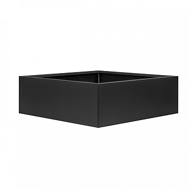 Bloembak vlak grafiet zwart 120x120x40 cm