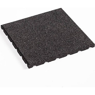 Zwarte rubbertegels 100x100 cm