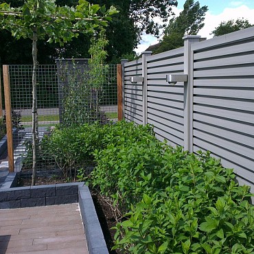 Lamellenafsluiting Graphite Black 200 cm met stalen verstevigingskern