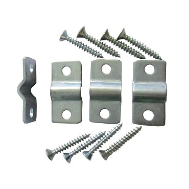 Montagebeslag t.b.v. gaaspanelen en wilgenmatten, set à 4 stuks