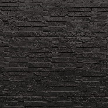 Betonplaat dubbelzijdig leisteenmotief 36x3.5x184 cm, antraciet gecoat