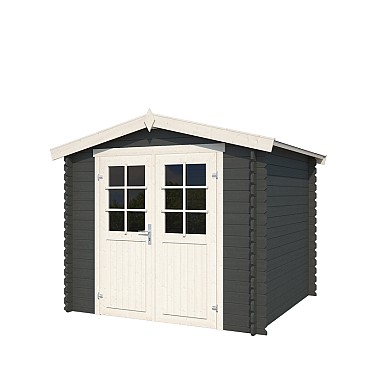 Blokhut Ingo 230x230 Carbon Grey-Wit