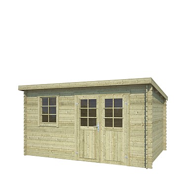 Blokhut Amira 380x230 Olijfgroen Geïmpregneerd