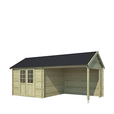 Blokhut Fraya 570x275 Olijfgroen Geïmpregneerd