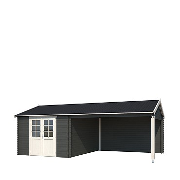 Blokhut Octavio 681x380 Carbon Grey-Wit