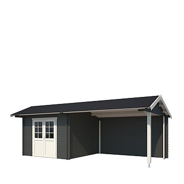 Blokhut Maribel 680x300 Carbon Grey-Wit
