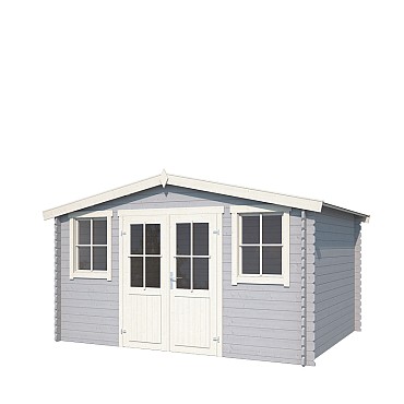 Blokhut Dallas 376x292 Platinum Grey-Wit