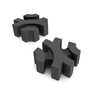 Grasbetontegel Versailles 30x30x12 Black