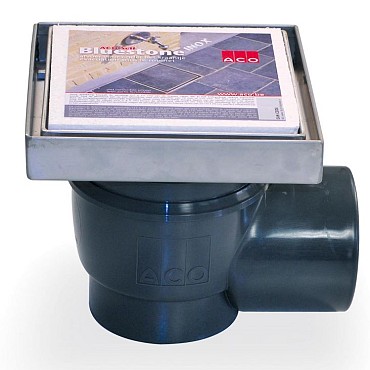 Vloerput Bluestone kunststof 20x20x19,5 zij-uitl