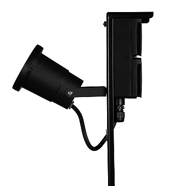 Tuinpaal - pro tweevoudig met spot dubbele wartel zwart