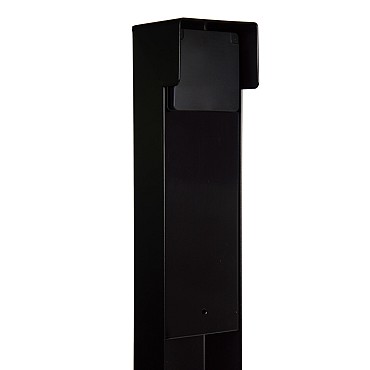 Tuinpaal - pro+ enkel met kabeldoos, afdekkap en installatiedraad zwart