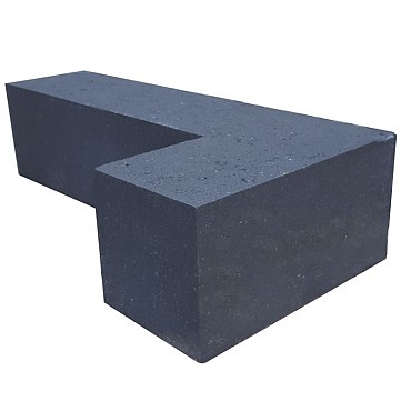 Patio hoekblok strak 60x15x15 cm antraciet
