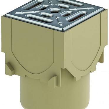 ACO Euroline hoekelement met verzinkt stalen rooster