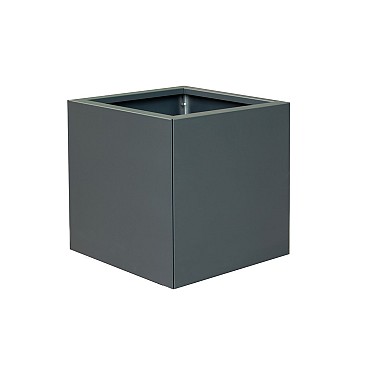 Metalen bloembak antraciet