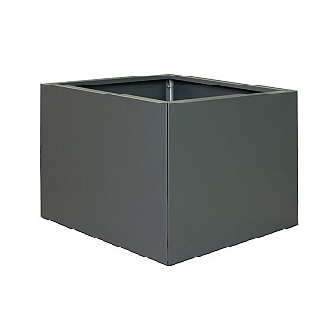 Bloembak vlak antraciet 90x90x60 cm
