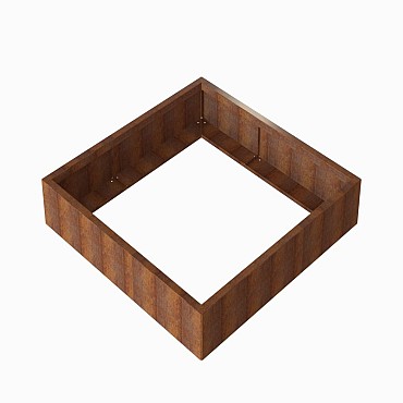 Bloembak Module+ 150x150x28 cm Corten
