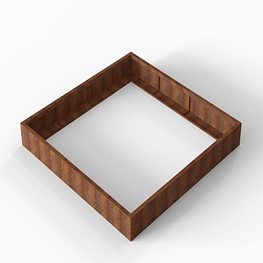Bloembak Module+ 210x210x28 cm Corten