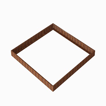 Bloembak Module+ 360x360x28 cm Corten