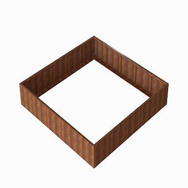 Bloembak Module+ 300x300x56cm Corten