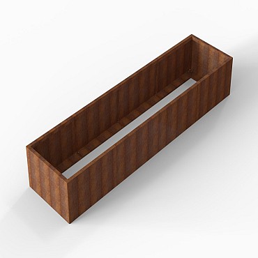 Bloembak Module+ 90x360x56 cm Corten