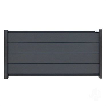 Elephant schutting Modular Evo houtcomposiet 180x97 cm Rock grey, antraciet profielen