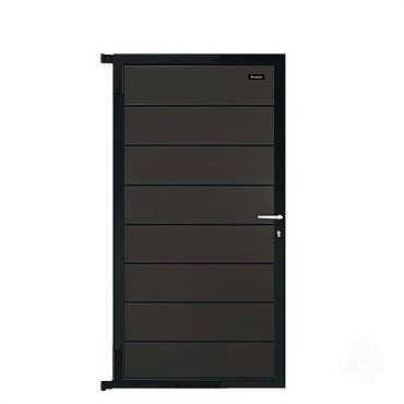 Elephant tuindeur Modular Evo houtcomposiet 90x174 cm Antraciet, antraciet beslag