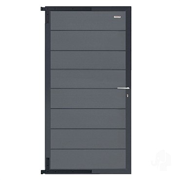 Elephant tuindeur Modular Evo houtcomposiet 90x174 cm Rock Grey, antraciet beslag