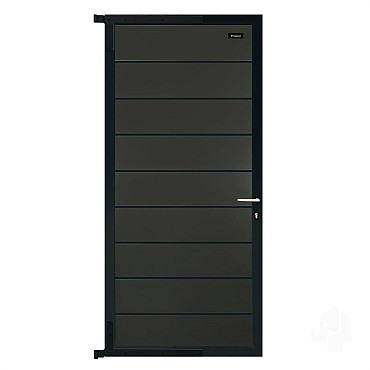 Elephant tuindeur Modular Evo houtcomposiet 90x195 cm Antraciet, antraciet beslag