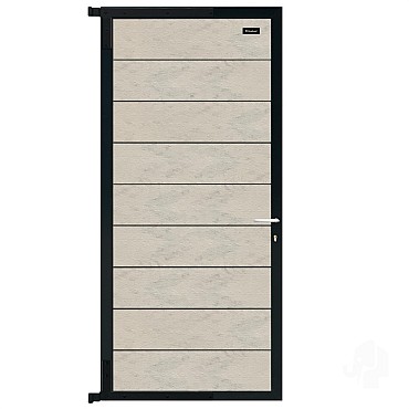 Elephant tuindeur Modular Evo houtcomposiet 90x195 cm Bicolor grijs, antraciet beslag