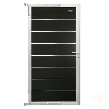 Elephant tuindeur Modular Evo houtcomposiet 180x180 cm Antraciet, alu beslag