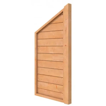 Douglas wandpakket t.b.v. enkelzijdige 1 m zijwand kapschuur Comfort (incl staander), onbehandeld