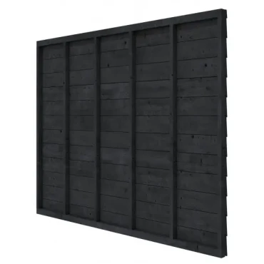 Douglas wandpakket t.b.v. enkelzijdige wand Comfort/DHZ 278.5x224 cm, zwart geïmpregneerd