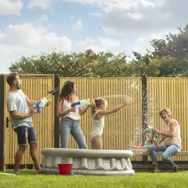 Tuindeur verticaal Elan 100 Excellent op verstelbaar stalen frame, 99x190 cm, groen geïmpregneerd