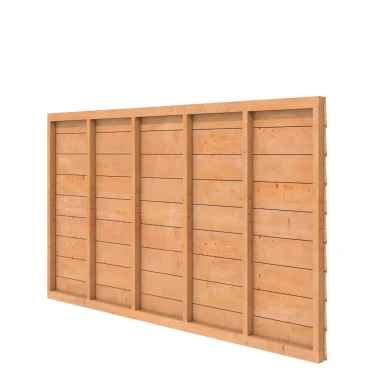 Douglas wandpakket t.b.v. enkelzijdige wand kapschuur Comfort 278.5x162 cm, onbehandeld