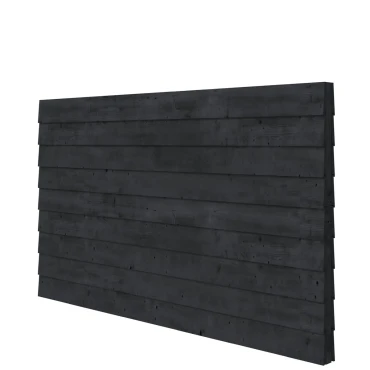 Douglas wandpakket t.b.v. dubbelzijdige wand kapschuur Comfort 278.5x162 cm, zwart geïmpregneerd