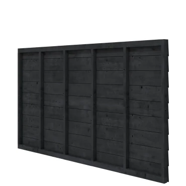 Douglas wandpakket t.b.v. enkelzijdige wand kapschuur Comfort 278.5x162 cm, zwart geïmpregneerd