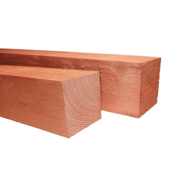 Douglas geschaafde paal. 19x19x300 cm onbehandeld