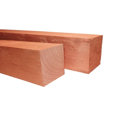 Douglas geschaafde paal. 19x19x400 cm onbehandeld