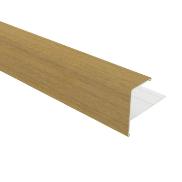 NewTechWood aluminium co-extrusie eindprofiel rhombus t.b.v. wand bekleding. 5x5x300 cm Red Cedar
