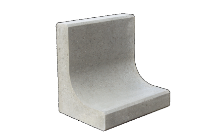 L-Element 60x40x30 cm Grey | Bevers Steencentrum