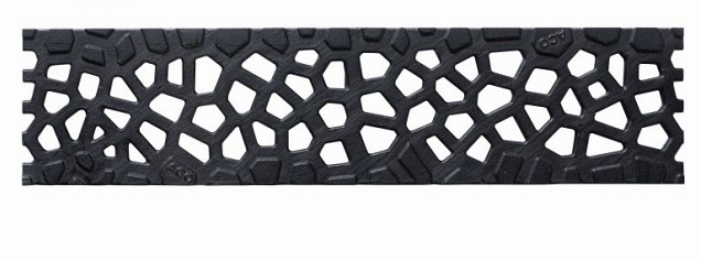 Voronoï rooster gietijzer, L= 500mm