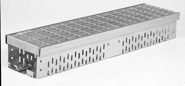 Glassline goot verzinkt staal met maasrooster 100 cm