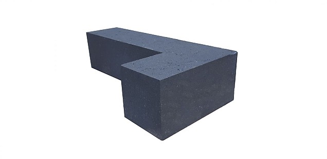 Patio hoekblok strak 60x15x15 cm antraciet